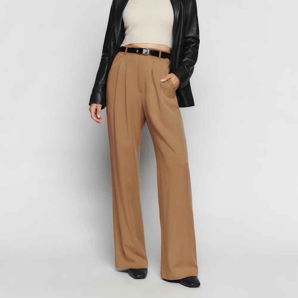 Reformation Mason Pant Natural - Size 8